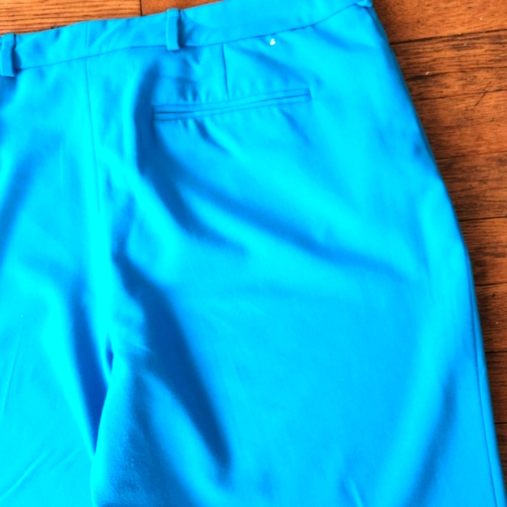 Calvin Klein Women's Vibrant Solid Blue Business Casual Wide Leg Dress Pants - Picture 4 of 7